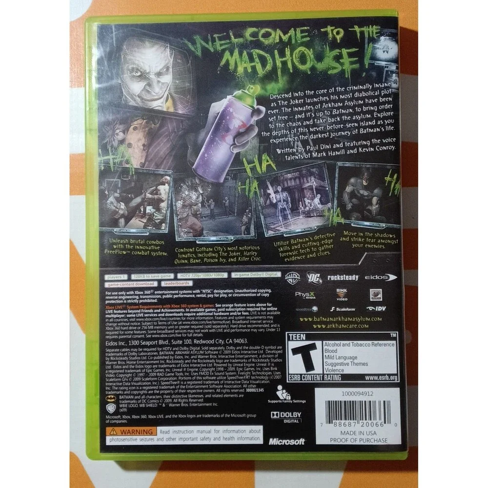 Batman Arkham Asylum (Xbox 360)